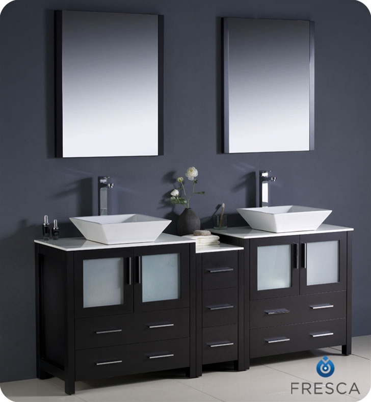Modern Double Sink Bathroom Vanity Set