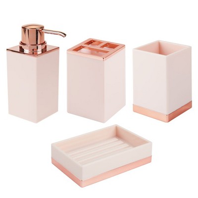 Pink And White Bathroom Accessories