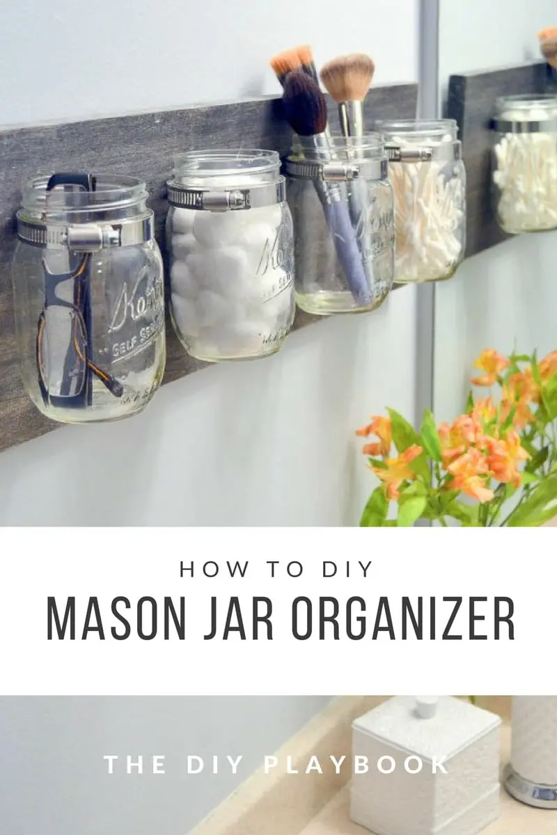 How to Make Mason Jar Bathroom Storage