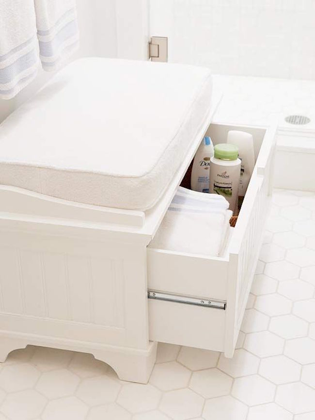Bathroom Storage Box Seat