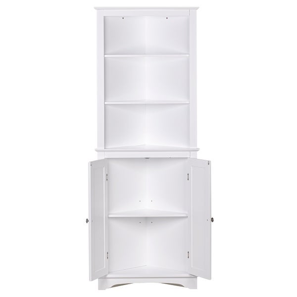 Bathroom Corner Shelf with Door