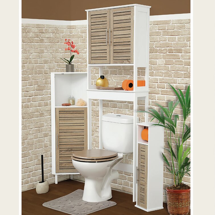 Oak Finish Over The Toilet Space Saver Bathroom Cabinet