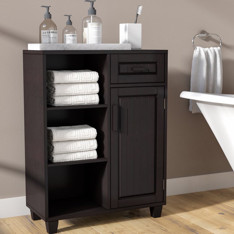 Dark Wood Bathroom Storage