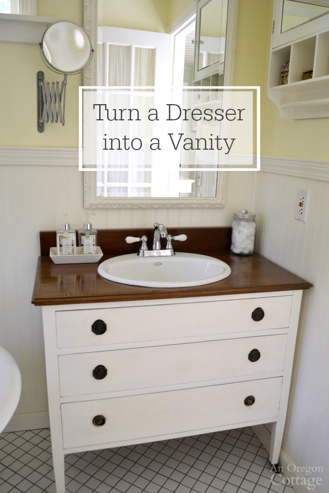 How To Turn A Dresser Into A Bathroom Vanity