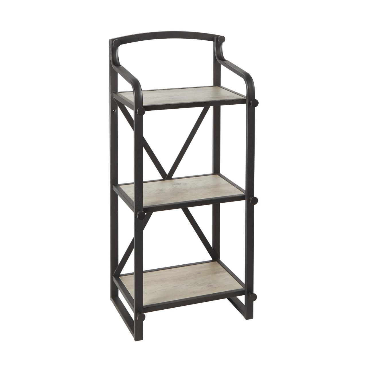 Farmhouse Bathroom Floor Shelf