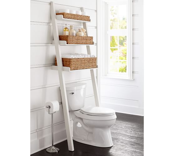 Bathroom Ladder Shelf over the Toilet