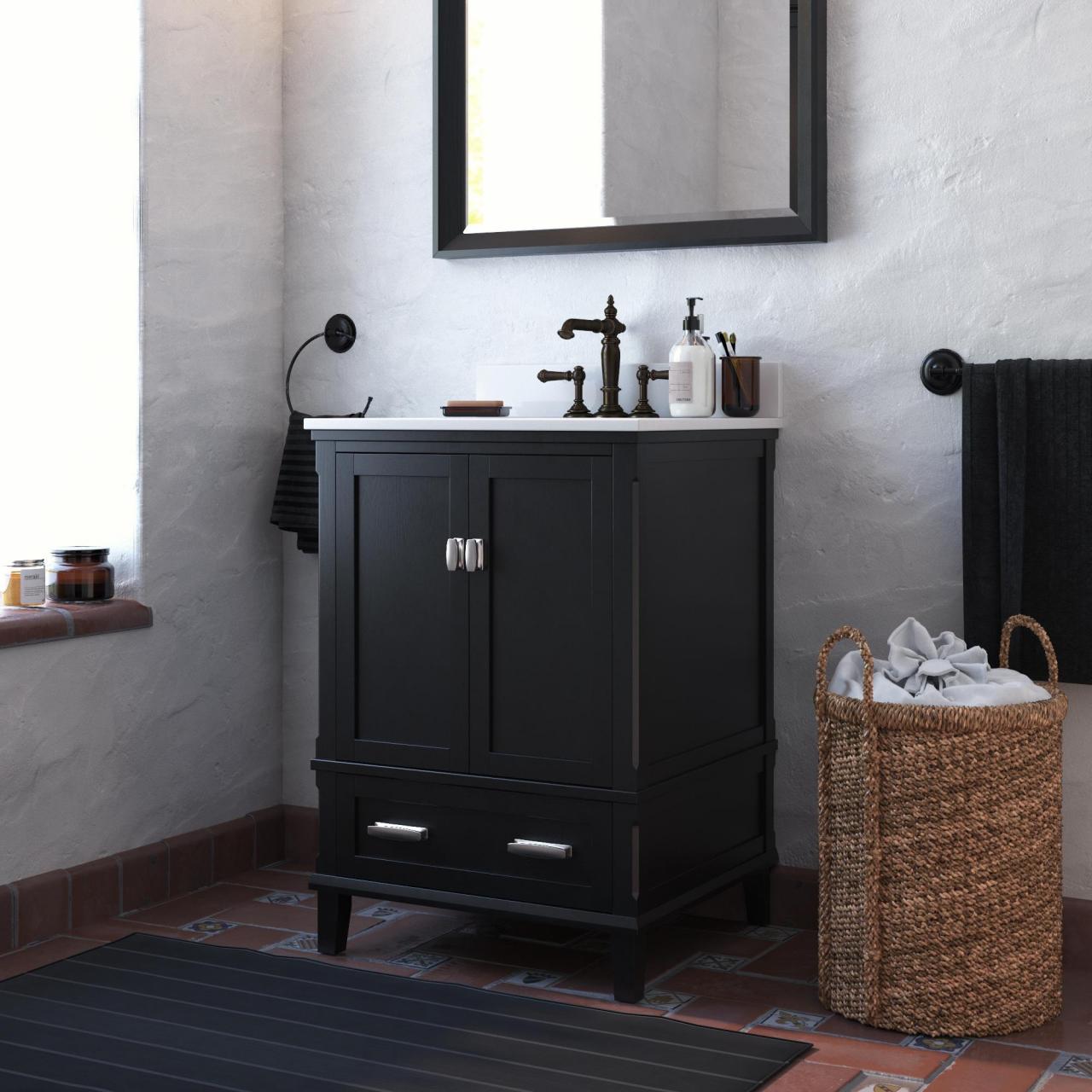 Black Bathroom Cabinet With Sink