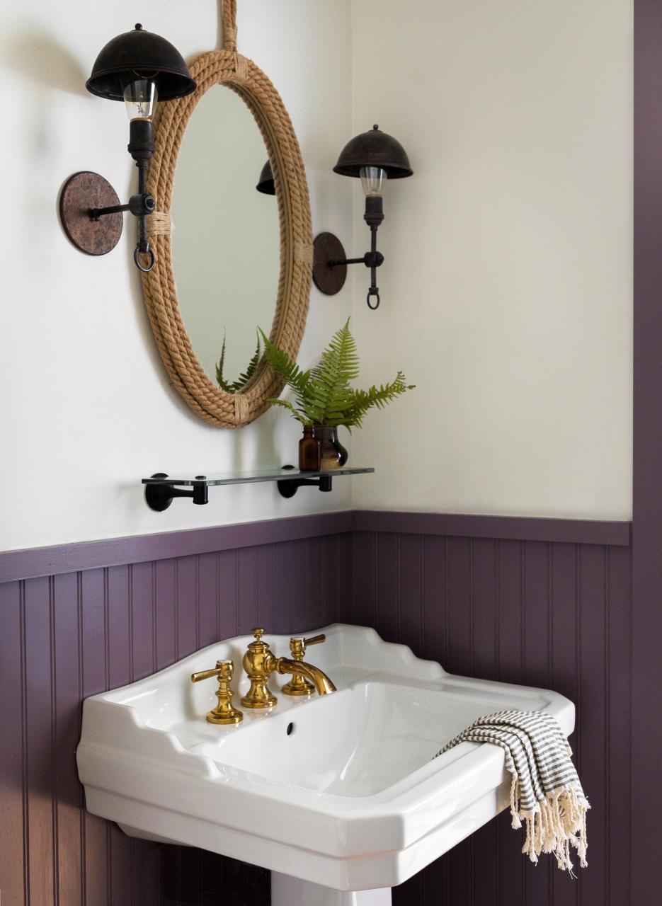 Floating Shelf above Bathroom Sink