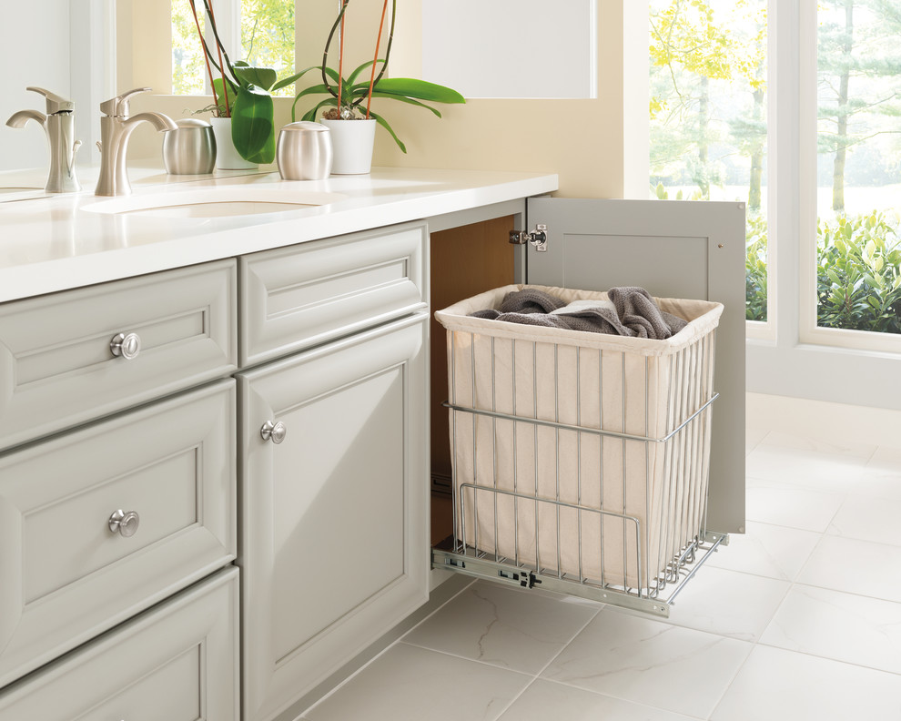 Bathroom Cabinet With Built In Hamper