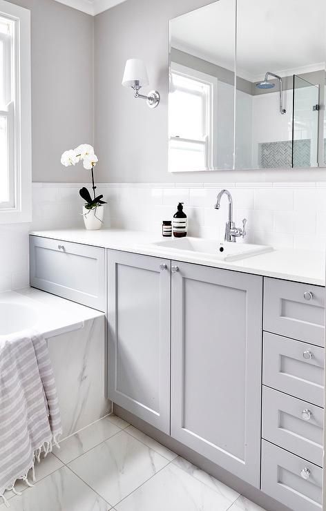 Light Grey Bathroom Cabinets