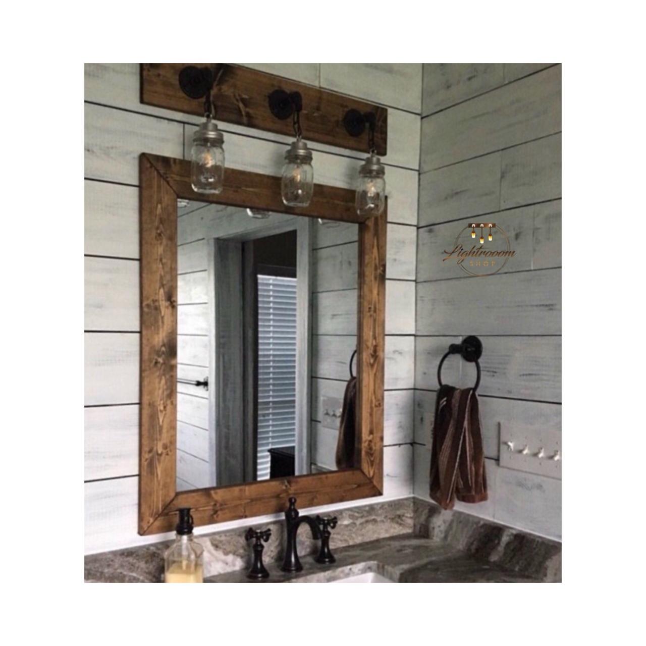 Country Rustic Bathroom Mirrors