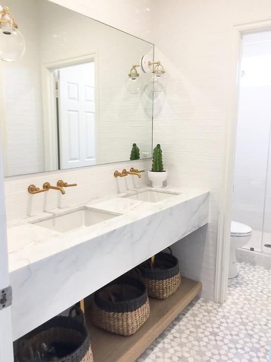 Floating Shelf under Bathroom Sink