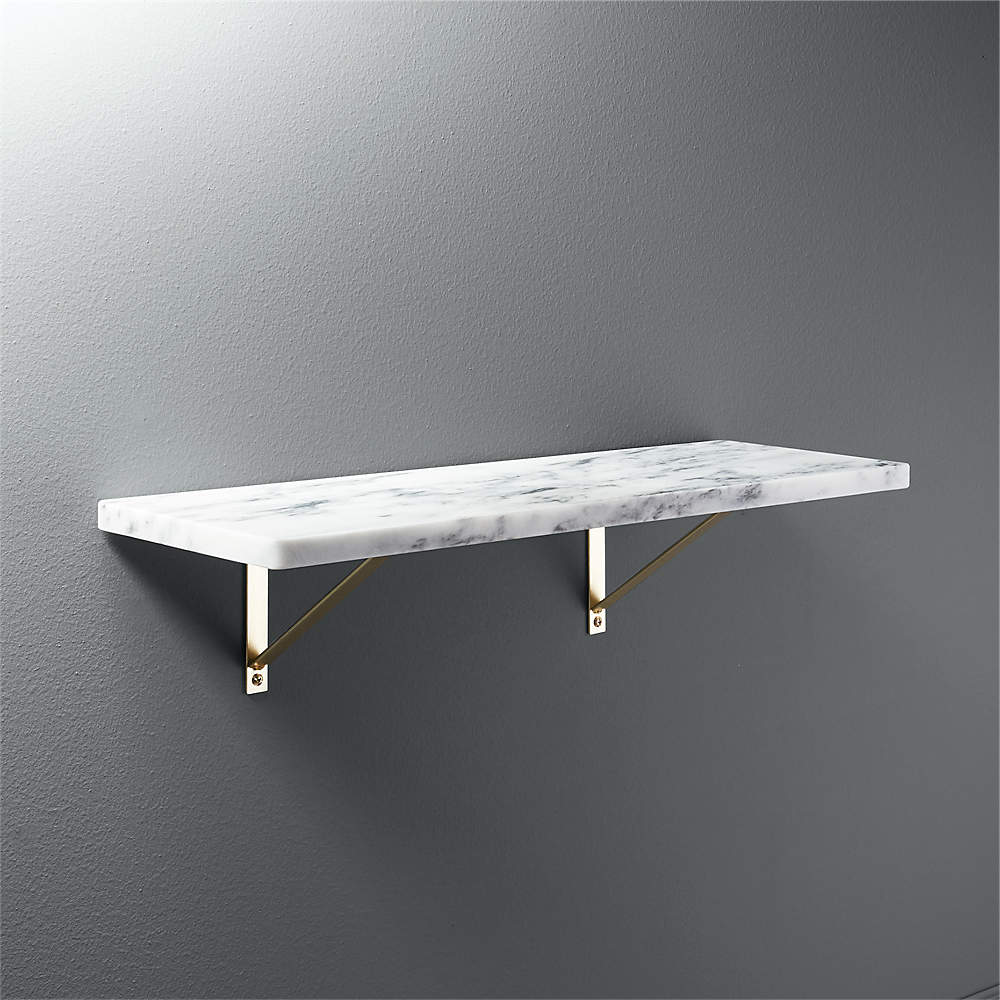 Marble Chrome Bathroom Shelf