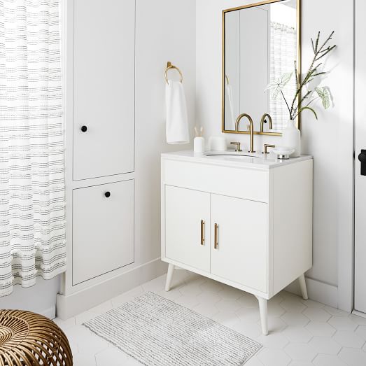 White Single Bathroom Vanity