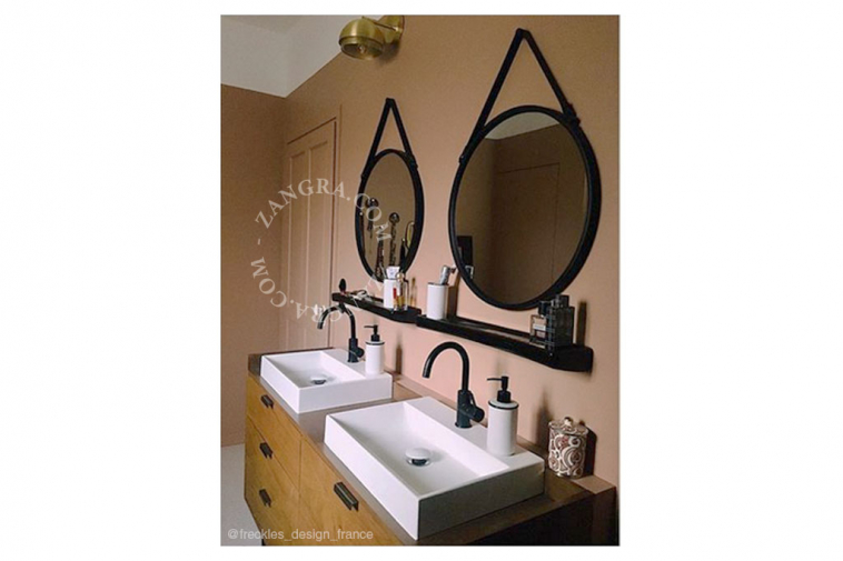 Black Porcelain Bathroom Shelf