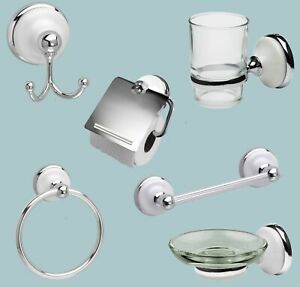 White Chrome Bathroom Accessories