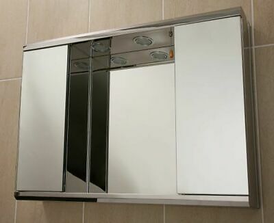 Stainless Steel Illuminated Bathroom Cabinets