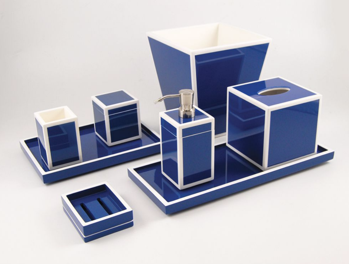 Bathroom Accessories Blue And White