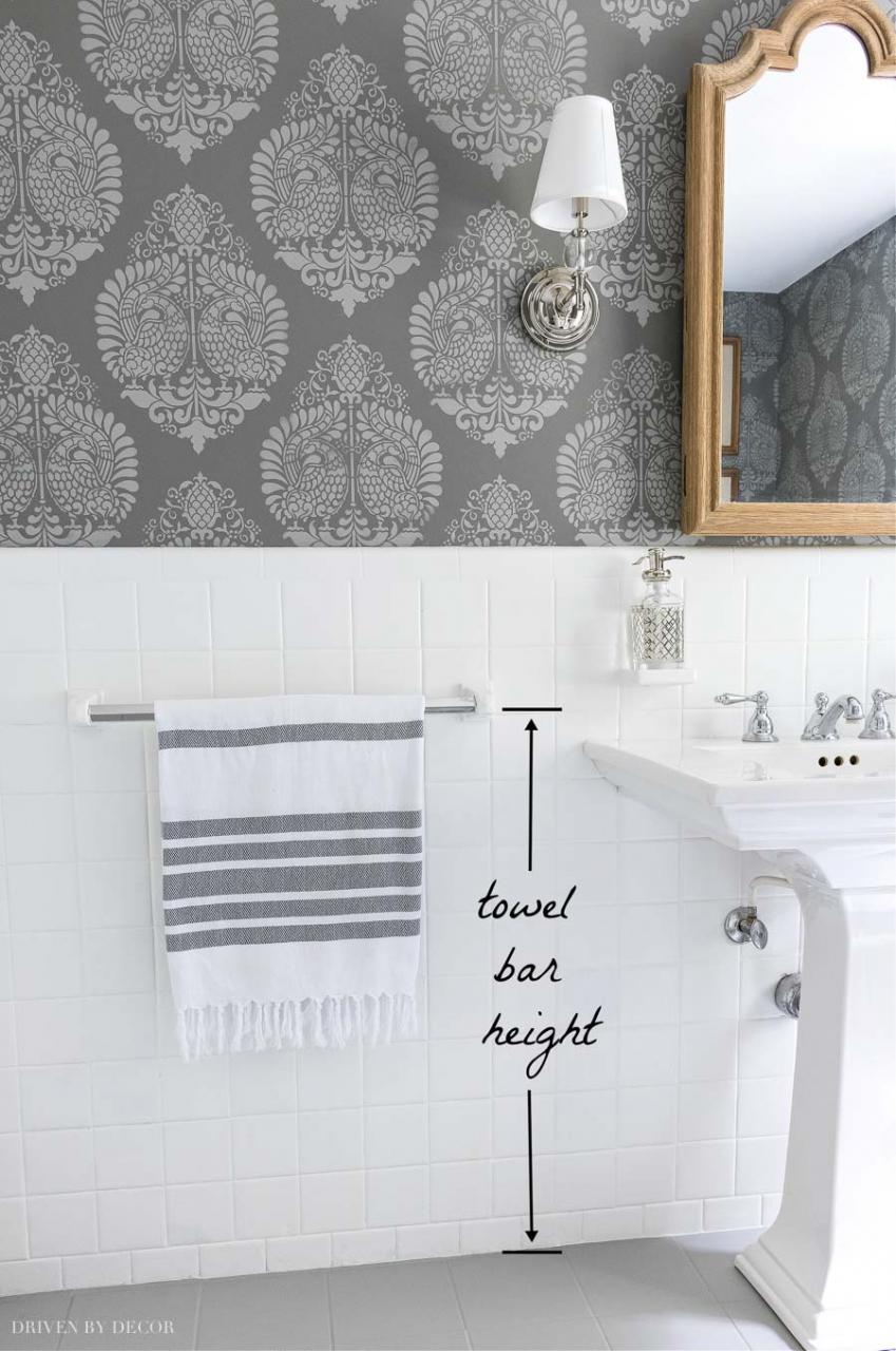 How High Should Towel Bar Be from Floor