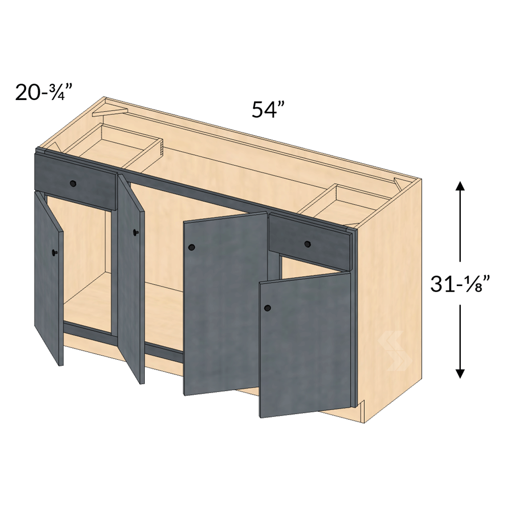 4 Door Bathroom Cabinet