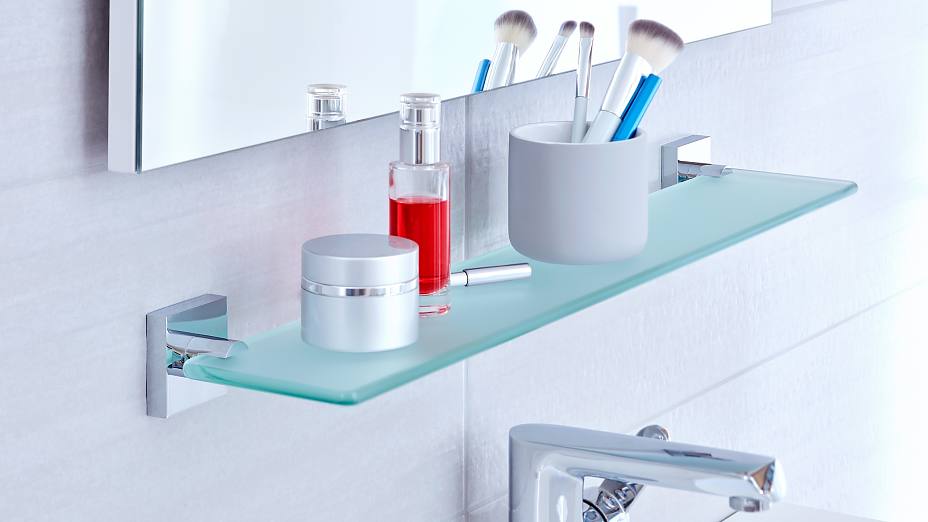 Elegant Bathroom Glass Shelf