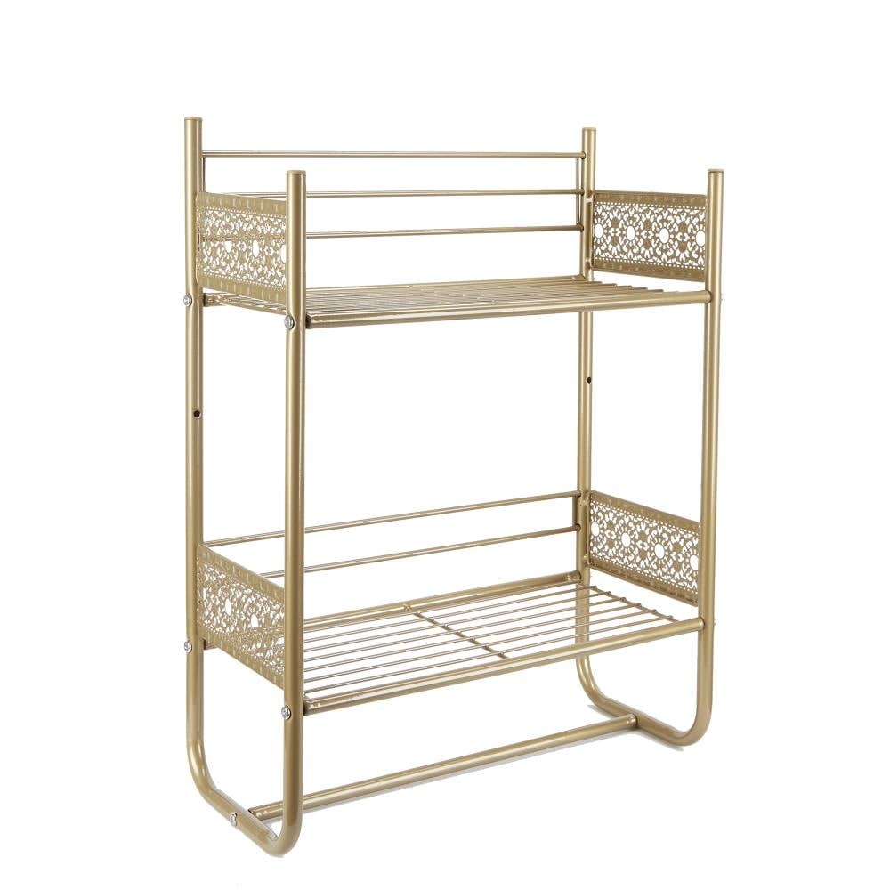 Gold Freestanding Bathroom Shelf