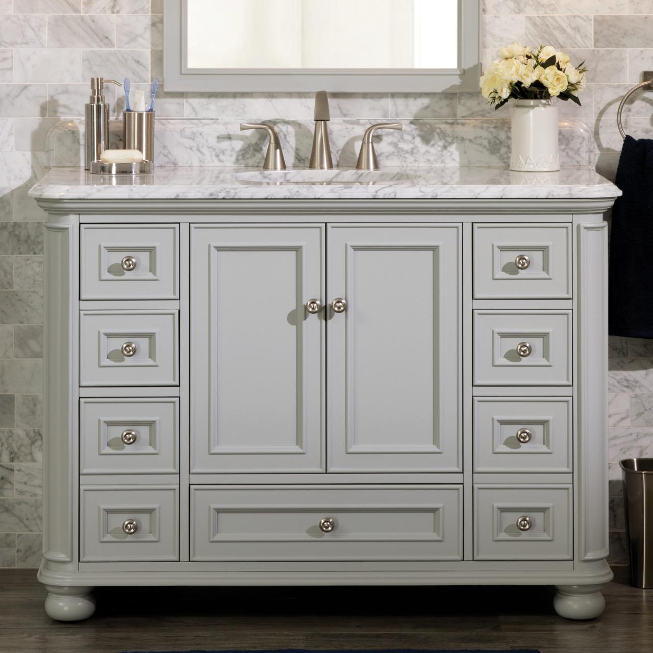 48 Inch Gray Bathroom Vanity Semis Online