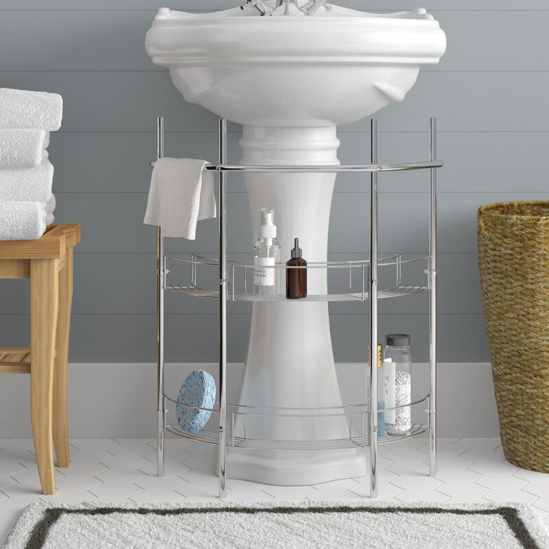 Bathroom Sink Pedestal Storage