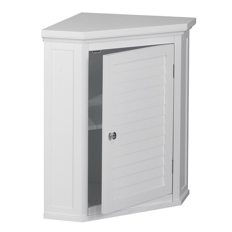 Corner Wall Bathroom Cabinet White