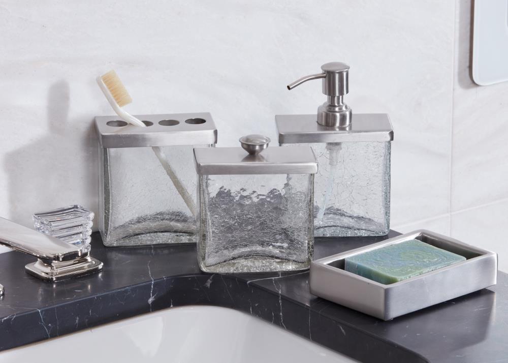 Crackle Glass Bathroom Accessories UK