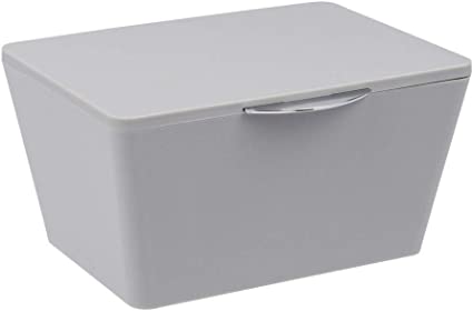 Grey Bathroom Storage Box With Lid