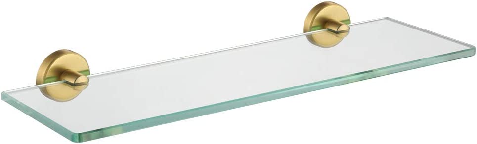 Bathroom Glass Shelf Gold