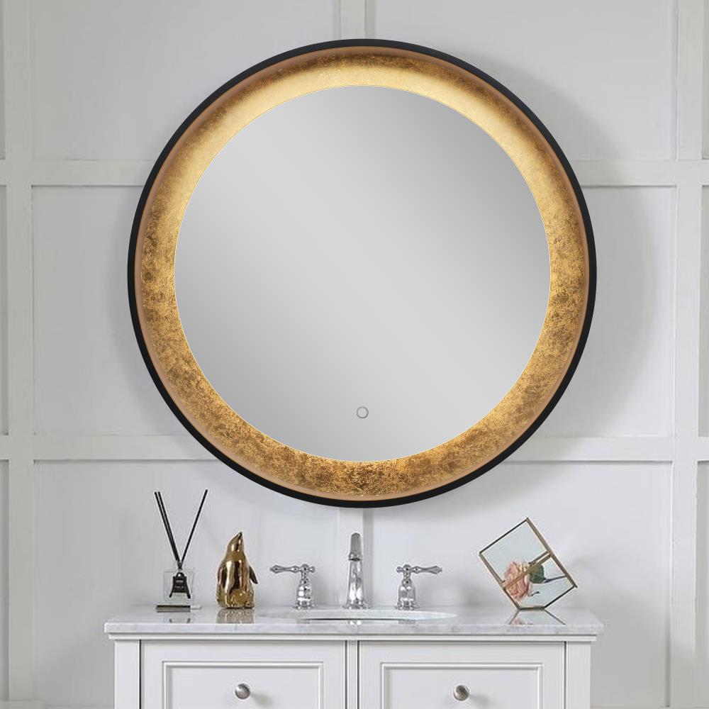 Round Gold Bathroom Mirror
