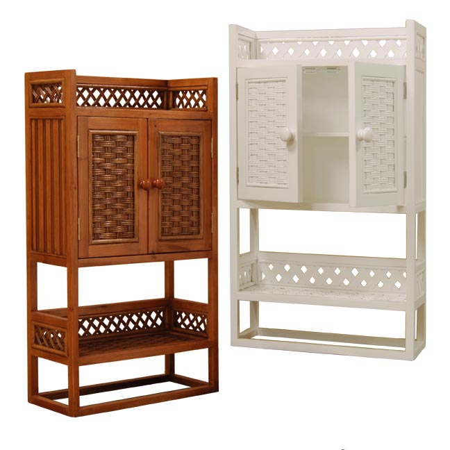 Rattan Bathroom Storage Cabinets