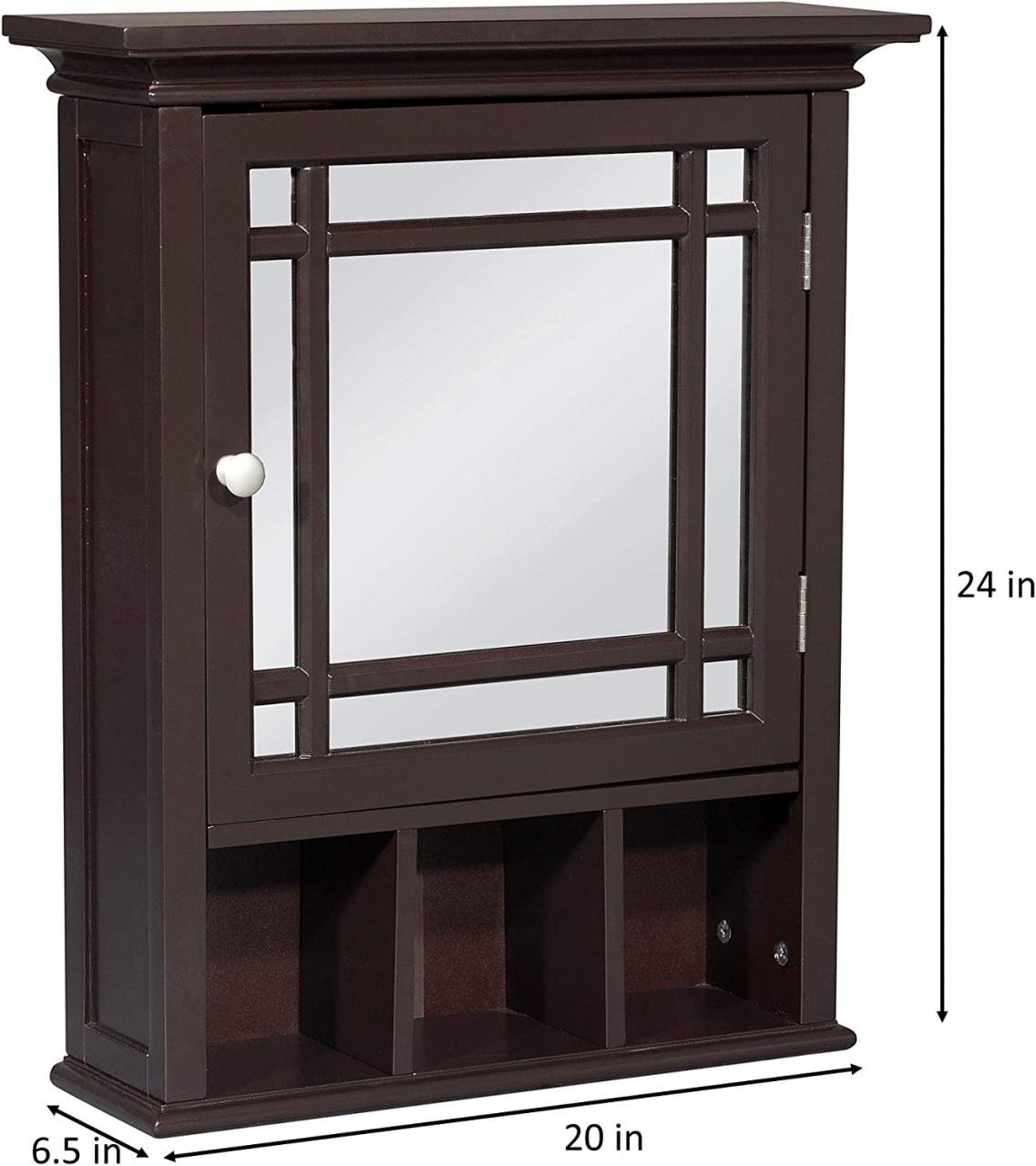 Bathroom Mirror Cabinets Dark Wood