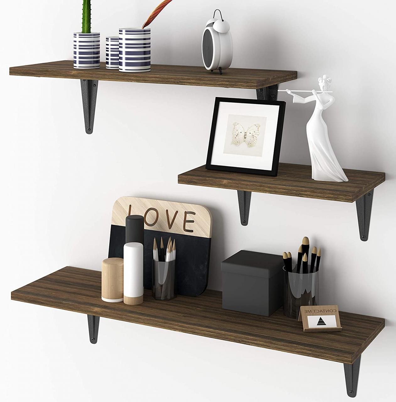 Bamboo Bathroom Floating Shelf