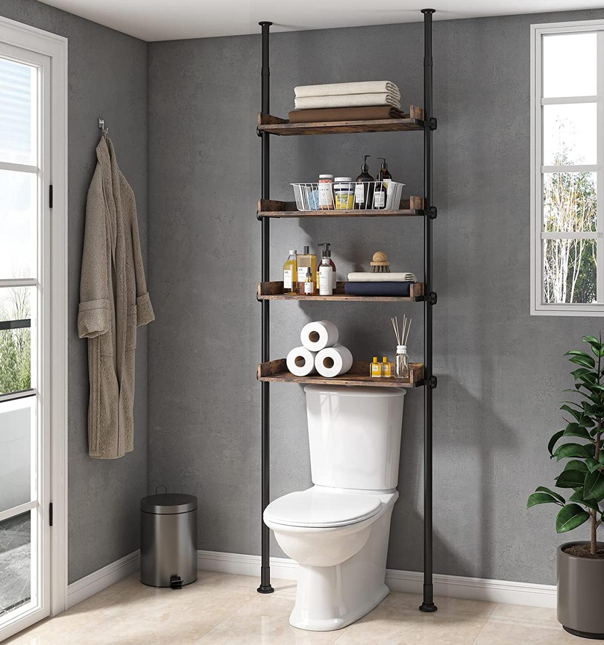 Bathroom Toilet Shelf Black