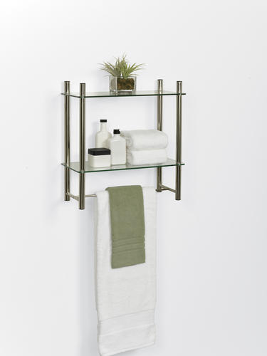 Bathroom Wall Shelf Brushed Nickel