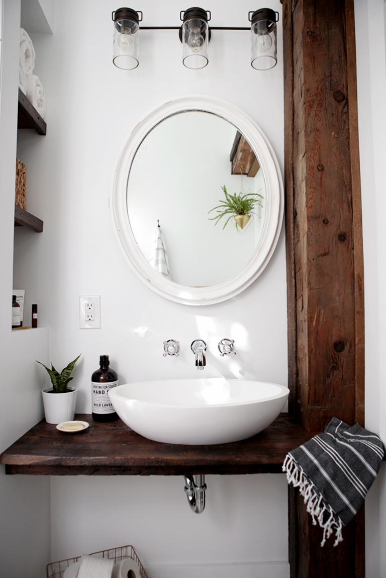 Floating Bathroom Shelf with Sink