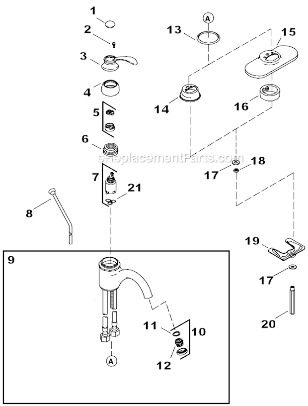 Kohler Fairfax Bathroom Faucet Parts
