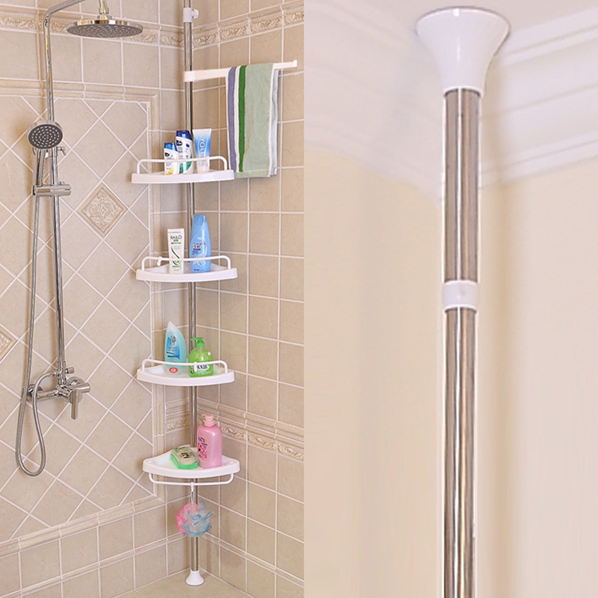 Bathroom Adjustable Corner Shelf