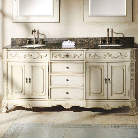 Antique White Bathroom Vanity Set