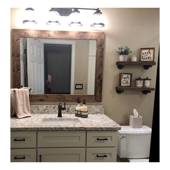 Dark Walnut Bathroom Mirror – Semis Online