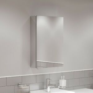 Single Door Mirrored Bathroom Cabinet