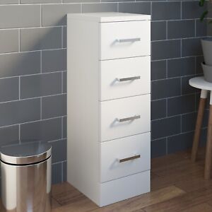 Bathroom Storage Unit White Gloss