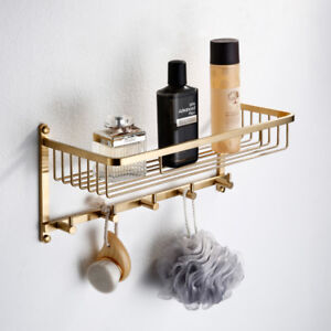 Gold Bathroom Storage Rack