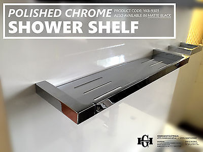 Square Chrome Bathroom Shelf