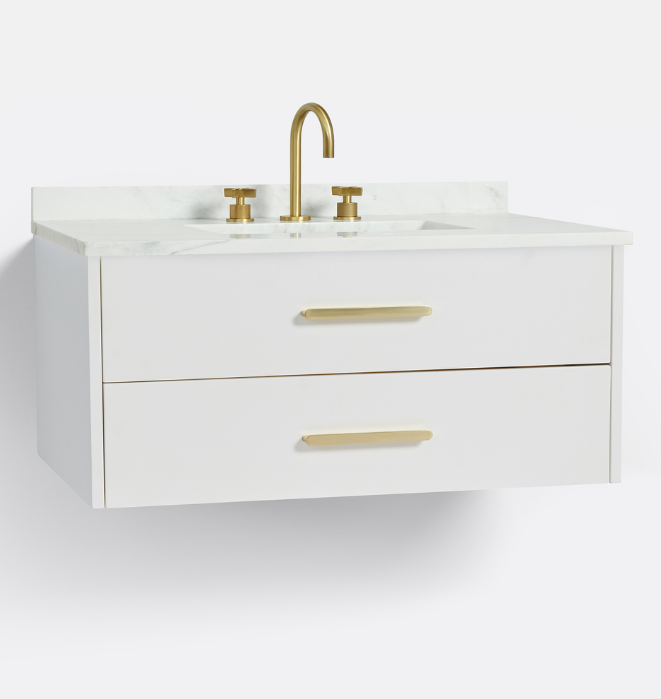 White Floating Bathroom Vanity