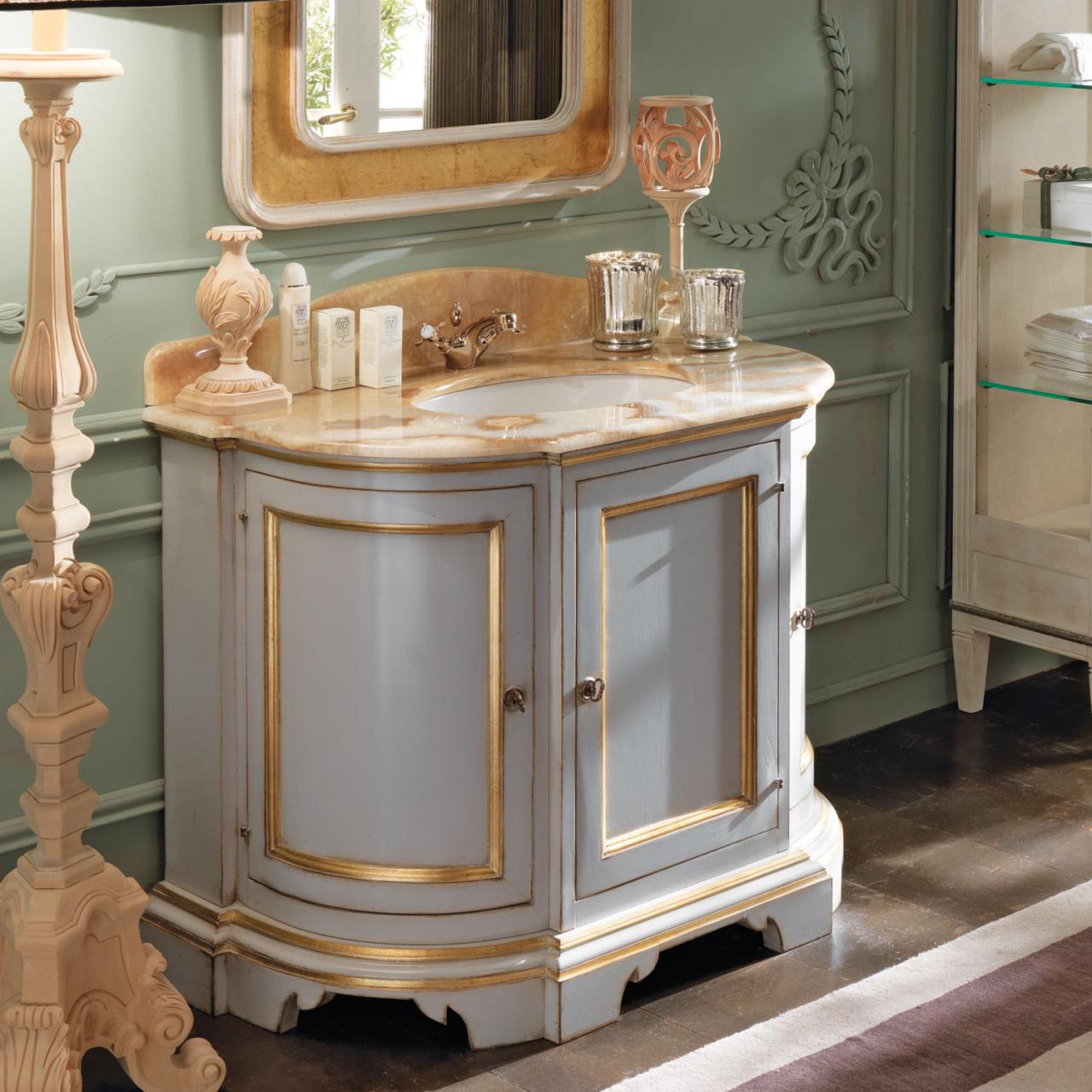 Hand Painted Bathroom Cabinets