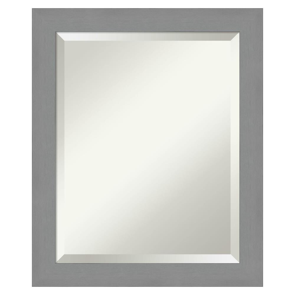Brushed Silver Bathroom Mirror